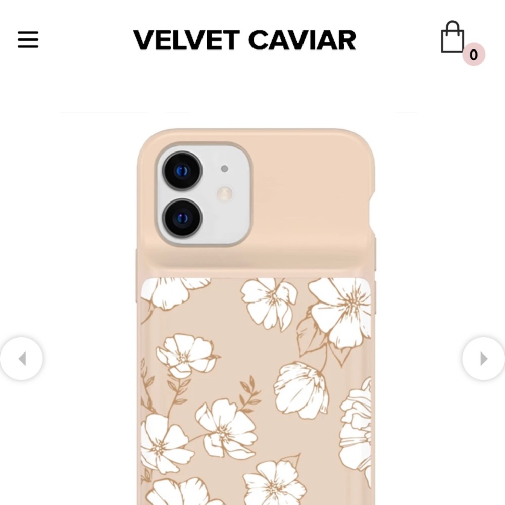 Velvet Caviar White Floral ReCharge Case